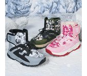 Botas de nieve de algodón de caña alta para niños, zapatos informales cálidos para exteriores, de terciopelo, resistentes al desgaste, antideslizantes, de talla grande, para invierno 39 de camuflaje verde