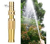 Boquilla de manguera de cobre, boquilla rociadora ajustable, boquilla de chorro de alta presión, rociador resistente para mangueras de jardín, patio, riego de césped y lavado de autos. 1pc