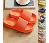 Ordene dos tamaños Zapatillas de casa dormitorio de verano pareja silenciosa baño baño antideslizante Fondo suave sandalias y zapatillas de mujer 40-41