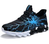 Zapatillas de deporte transpirables para hombre, zapatos antideslizantes con cuchilla, zapatos deportivos informales de verano para hombre 36 naranja