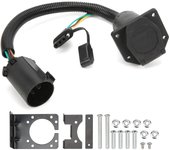 Conector de remolque de 7 vías 7?Pin 4?Arnés de cableado de remolque con clavija Plug and Play y soporte con tuerca de tornillo para