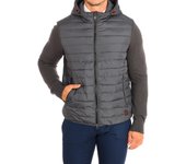Chaqueta con Capucha TMO005-PL111 para Hombre L gris