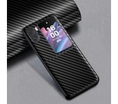 Funda de teléfono con textura de fibra de carbono para Oppo Find N2 Flip 5G, Funda trasera con diseño de moda, Funda Coque para Oppo Find N Find N negro