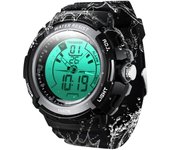 Reloj de buceo TEKMAGIC resistente al agua hasta 10 ATM, reloj de buceo de 100 metros con cronómetro y función de despertador, compatible con visualización de doble zona horaria.