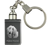 Lebrel afgano, Tazi - Llavero de cristal con foto del perro, llavero iluminado, regalo único de la marca Art-Dog transparente