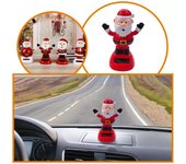 Adornos para coche con energía solar, cabeza danzante y sacudida, muñeco de dibujos animados, juguetes para el salpicadero, accesorios de decoración para Halloween/Navidad R9S3