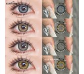 Eyeshare Lentes de contacto de color de moda Lentes de contacto suaves de color azul Lentes de contacto de color verde para maquillaje Lentes de contacto marrones Lentes de contacto de color de belleza 1 par