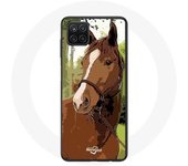 Coque Samsung Galaxy A12 Quarter Horse Marron Race de cheval