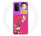 Coque pour Oppo A54 5G BTS BT21 Cooky Et Tata Bangtan V Et Jungkook Fanart