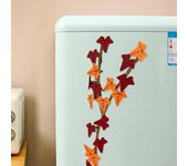 Pegatinas de Nevera de Planta de Hiedra Yousheng Diseño Realista Hojas de Hiedra Magnéticas 3D Calcomanías de Frigorífico Tallos Flexibles Decoración Botánica 20PCS naranja