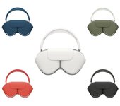 Accesorios suaves para auriculares Airpods Max, cubierta protectora inteligente, Funda de cuero para auriculares verde oscuro