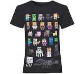 Camiseta Minecraft Sprites para niñas 11-12 negro