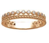 Anillo Chapado en Oro 'Sissi' blanco dorado - 3 mm 50 oro