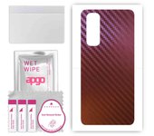 apgo skin sticker film foil vinyl for the BACK compatible with Oppo Reno4 Pro, scratch-resistant, easy to install - Carbon Chameleon CAKA5