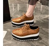 Nuevos zapatos de plataforma plana para mujer, zapatos casuales sin cordones para mujer, zapatillas de deporte de suela gruesa, zapatillas de deporte, talla 36-43 35
