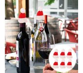 20 adornos para árbol de Navidad, gorros para muñecas, tejidos, manualidades de costura, mini gorros navideños. azul oscuro