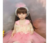 Muñeca bebé recién nacida original de 55 cm, cuerpo completo de silicona, juguete de vinilo para niña, princesa, bebé, juguete de acompañamiento, regalo de Navidad 55cm