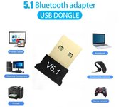 Adaptador USB Bluetooth 5.1 Transmisor Receptor Inalámbrico Adaptador USB de Audio Bluetooth Dongle para PC Computadora Portátil