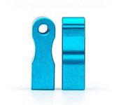 Conjunto de Dirección de Aleación de Aluminio Kit de Manguetas de Dirección Repuesto para Tamiya TT01 TT-01 1/10 Remoto azul