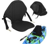 Asiento de kayak para niños repelente al agua con respaldo alto Asiento de canoa para niños con respaldo acolchado negro