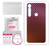 apgo skin sticker film foil vinyl for the BACK compatible with Motorola Moto G8 Plus, scratch-resistant, easy to install - Carbon Chameleon CAKA5