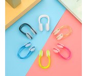 Pinzas para la nariz de silicona suave, 10 unidades, color caramelo, para natación, para adultos y niños, accesorios para piscinas, deportes acuáticos. azul