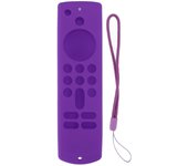 Funda de silicona para control remoto de Fire TV Stick, funda protectora de silicona antideslizante con cordón de 3.º grado. gris