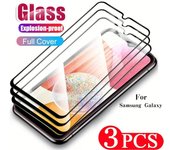 3 piezas de vidrio templado para Samsung Galaxy A14 A13 A12 A24 A23 A33 A53 A54 A34 A73 A52 A72 5G A51 A71 M13 M23 M32 Protector de pantalla protector de cubierta completa For Samsung J7 2017 J730