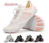 Zapatos de agua para hombres y mujeres, zapatos acuáticos de playa, sandalias de natación, drenaje, zapatos deportivos para vadear, navegación de secado rápido, pies descalzos, yoga, gimnasio, pesca, surf, zapatillas de deporte 36 naranja