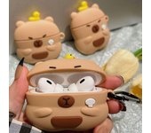 Protector Capybara Funda para auriculares Anime 3D Capybara Funda de dibujos animados para AirPods 1 2 3 Pro/Pro2 For AirPods Pro/Pro2