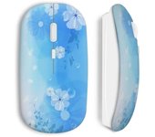 Ratón Inalámbrico Flores estilo azul