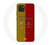 Coque maniacase pour Samsung Galaxy A03 rcl lens Logo fond jaune et rouge