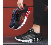 Zapatos para correr para hombre, zapatillas deportivas transpirables para hombre, con cordones, cómodos zapatos casuales para caminar, calzado de entrenamiento atlético 38 rojo