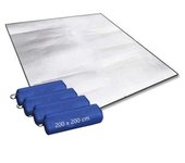 Estera de papel de aluminio, estera para dormir para acampar, estera aislante de 200x200 cm, manta térmica, estera plegable para tienda, estera de suelo ultraligera 100x200cm