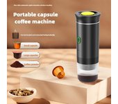Cafetera portátil de cápsulas, eléctrica, pequeña, inalámbrica, con bomba de calor y prensa. plata