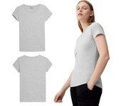 Women's Shirt Bright Grey 4F 4FSS23TTSHF583 Xs XS gris