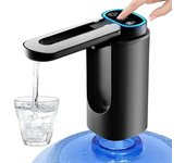 Dispensador automático de bomba de botella de agua para botella de 2-5 galones, bomba dispensadora de agua eléctrica portátil con carga USB para oficina en casa al aire libre blanco