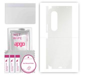 apgo Protective Skin Sticker for the back+sides compatible with Samsung Galaxy Z Fold4, Full Wrap Film, Foil, Vinyl - Pattern Matte Transparent
