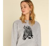 Sweat Femme - ZEBRA XS gris heather