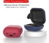 Funda de silicona para auriculares Beats Powerbeats Pro, fundas inalámbricas para auriculares deportivos con Bluetooth For Apple Powerbeats Pro rojo vino