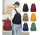 Mochila ligera con funda y tirador para mujer, mochila de viaje de nailon impermeable amarillo