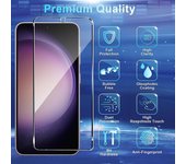 Protector de pantalla de vidrio templado con desbloqueo de huellas dactilares para Samsung Galaxy S24 Ultra S23 S22 S21 Plus S20 FE para Samsung Galaxy Note 20 Película de vidrio For Samsung Note 20