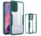 Funda protectora a prueba de golpes de 360 grados para Realme 8 9 Pro C21 C25Y C30 C33 OPPO A40 A96 A79 A16 A53 A54 A74 A94 5G Vivo V23 Y11S Y20S Cubierta frontal + trasera Vivo V23 5G negro