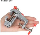 Tornillo de banco de mesa de aleación de aluminio de 35 mm, multifuncional, para moldes de manualidades, herramienta de reparación fija.
