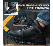 Nuevas botas de seguridad para el trabajo, zapatos de trabajo para hombres, botas, zapatos de seguridad indestructibles, zapatos con punta de acero para hombres, botas de invierno, zapatos de seguridad para hombres 37