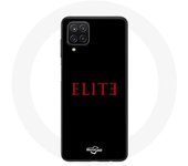 Coque pour Samsung Galaxy A12 Elite Saison 5 Logo Rouge Fond Noir