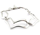Les Trésors De Lily [E9823] - Bracelet Acier 'Love Love' plata