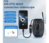 Cámara endoscópica para iPhone, para coches, endoscópica, impermeable, 8 LED, boroscopio, inspección de motores de automóviles, iPhone 3m