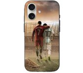 Coque Iphone 16 Plus cristiano ronaldo messi goat