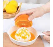 1 exprimidor manual de limón 2 en 1, herramienta de exprimidor manual de doble capa, exprimidor portátil, accesorios de cocina para obtener jugo fresco blanco